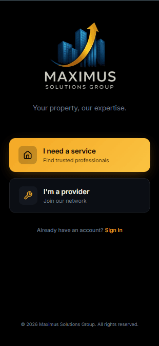 Maximus App — WELCOME